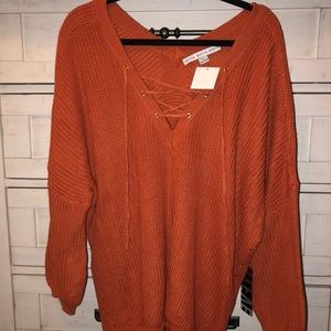 Orange oversized top